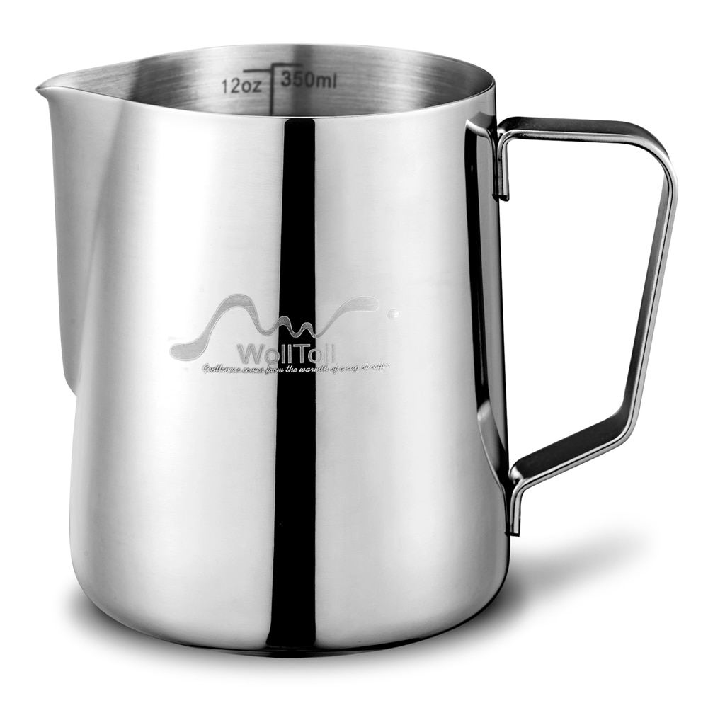 Silver Milk Frothing Pitcher Jug