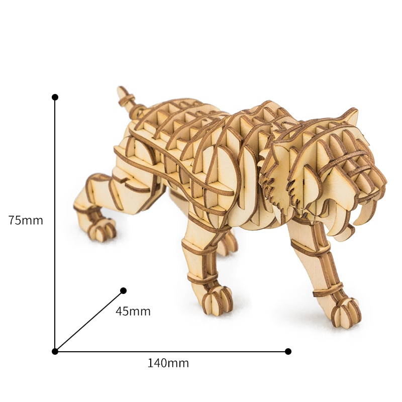 DIY 3D Wooden Animal Building Puzzle