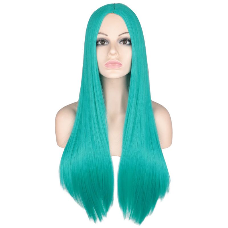 Bright Pre-Colored Long Straight Synthetic Hair Wig