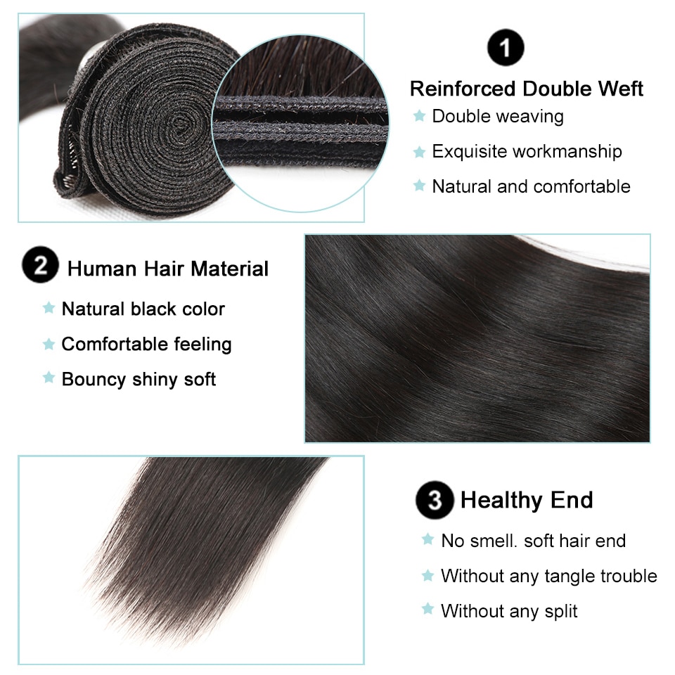 Straight Human Hair Bundles