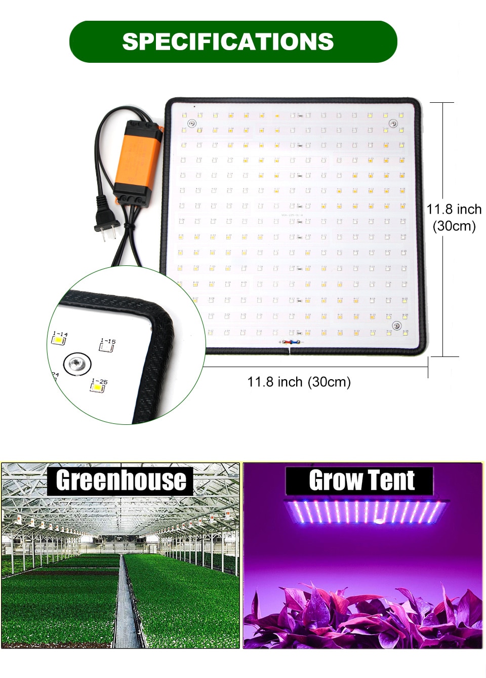 Ultra Light Full Spectrum Hydroponics Lamp