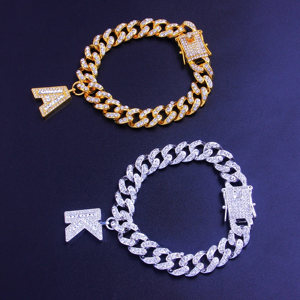 Women's Letter Bracelet in Gold and Silver