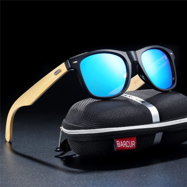 Men's Polarized Bamboo Sunglasses - Image 3