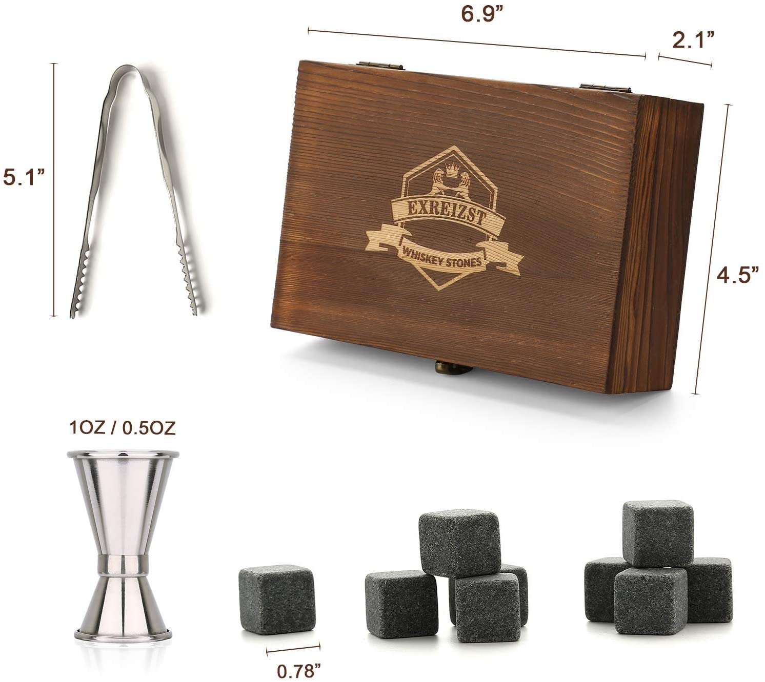 Whiskey Reusable Ice Cubes Set