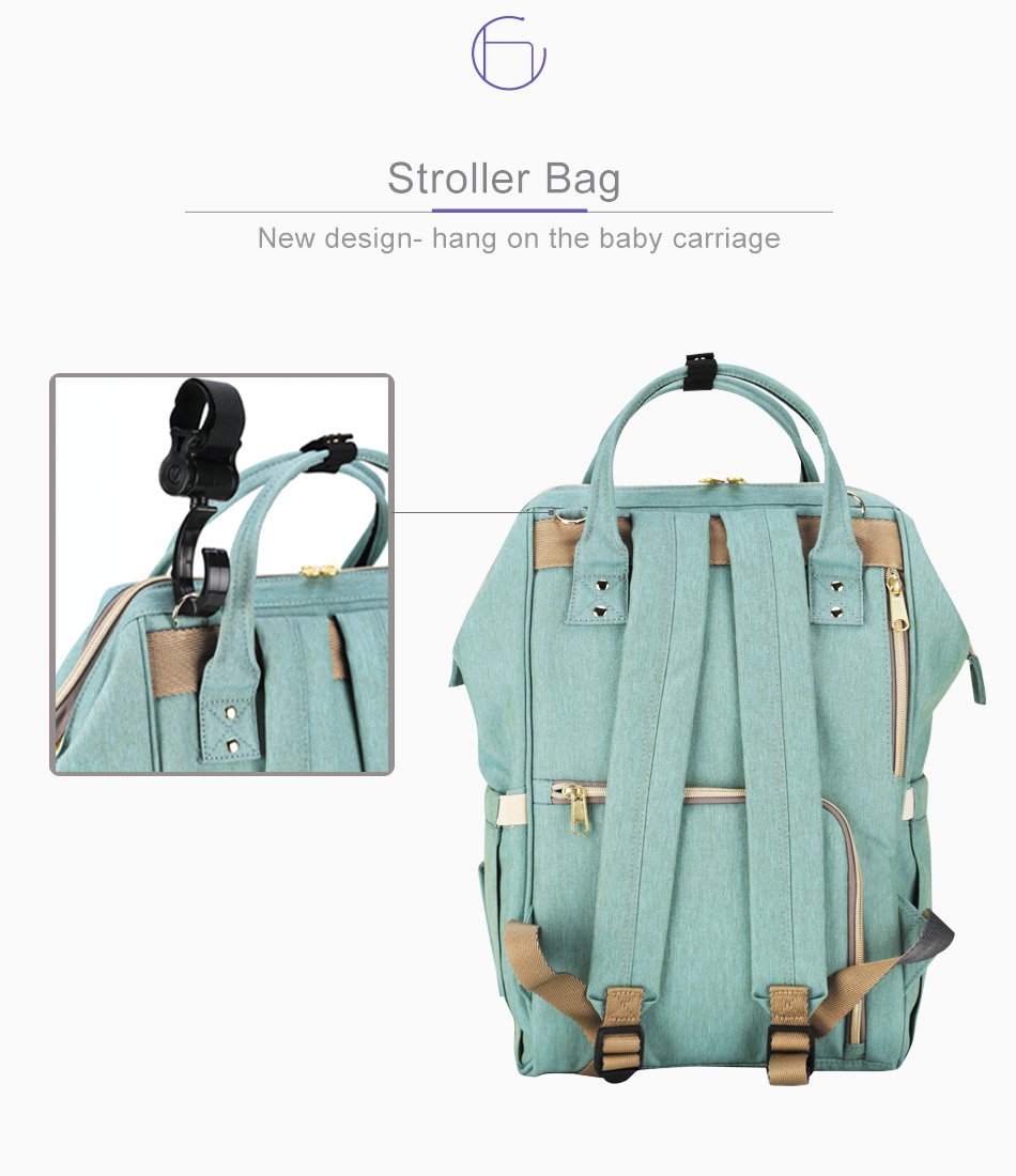 Plain Polyester Diaper Backpack