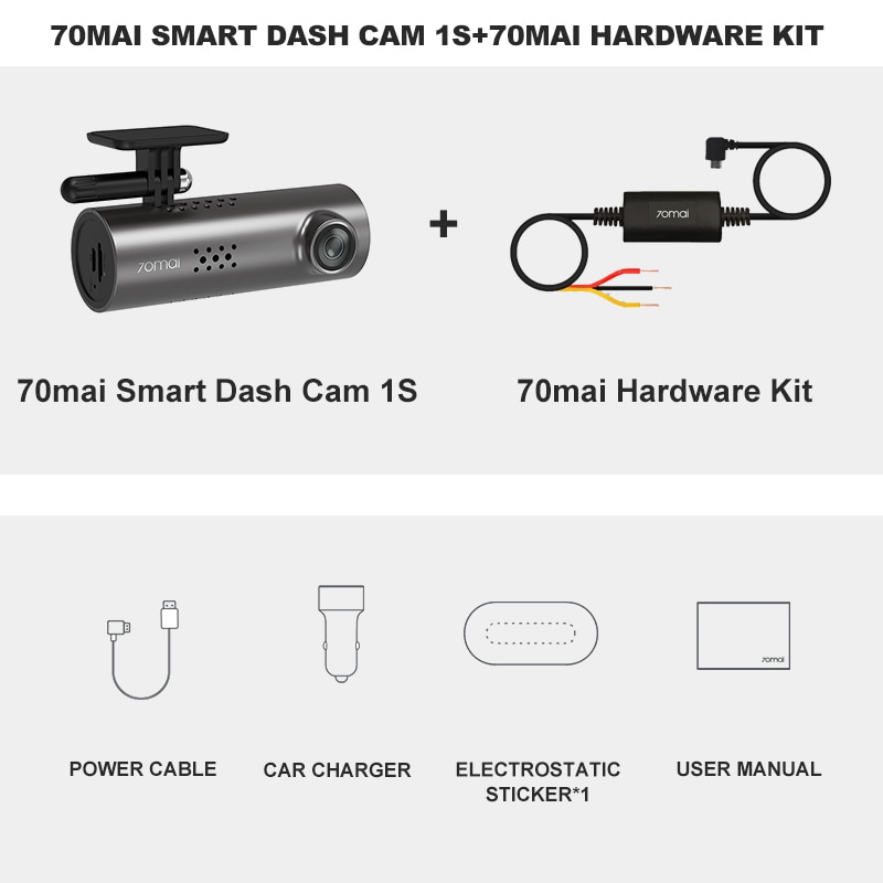 Tube Design WiFi 1080P HD Dashcam with Voice Control