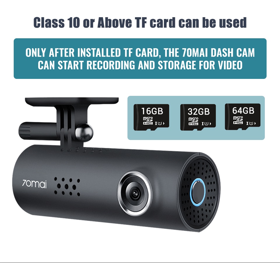 Tube Design WiFi 1080P HD Dashcam with Voice Control