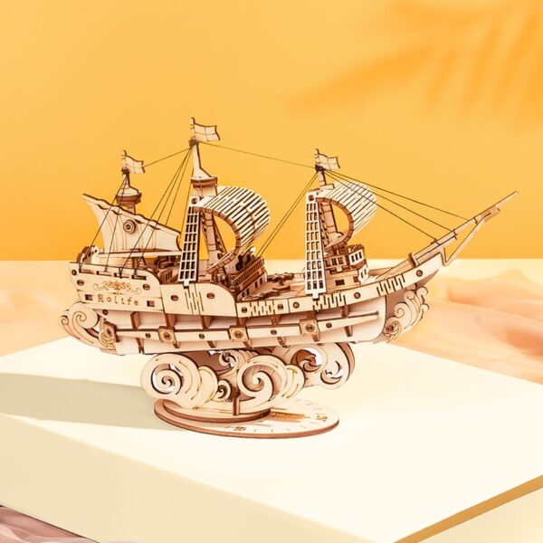 3D Wooden Boat Puzzle - Image 6