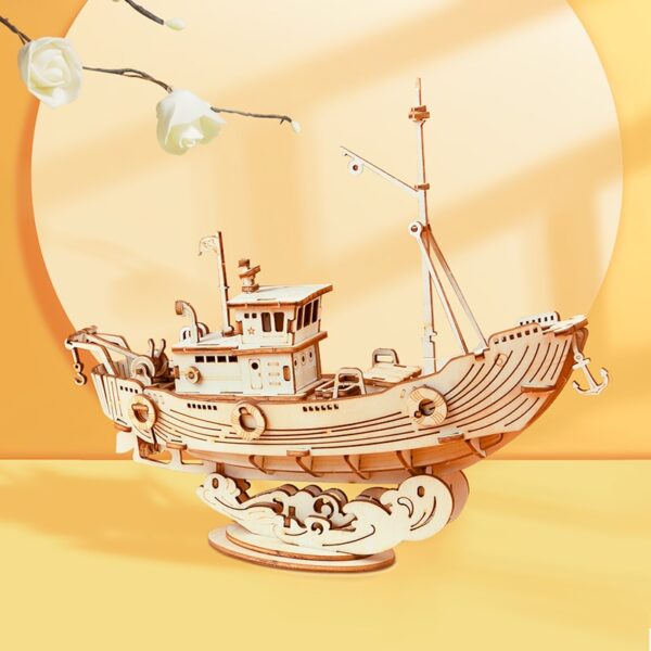 3D Wooden Boat Puzzle - Image 5