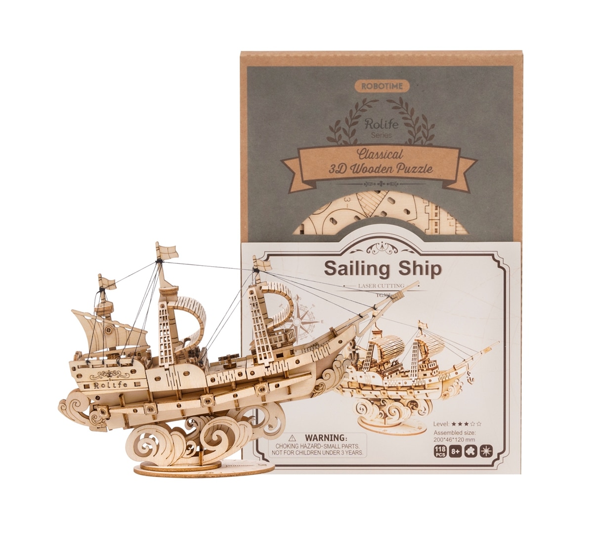 3D Wooden Boat Puzzle