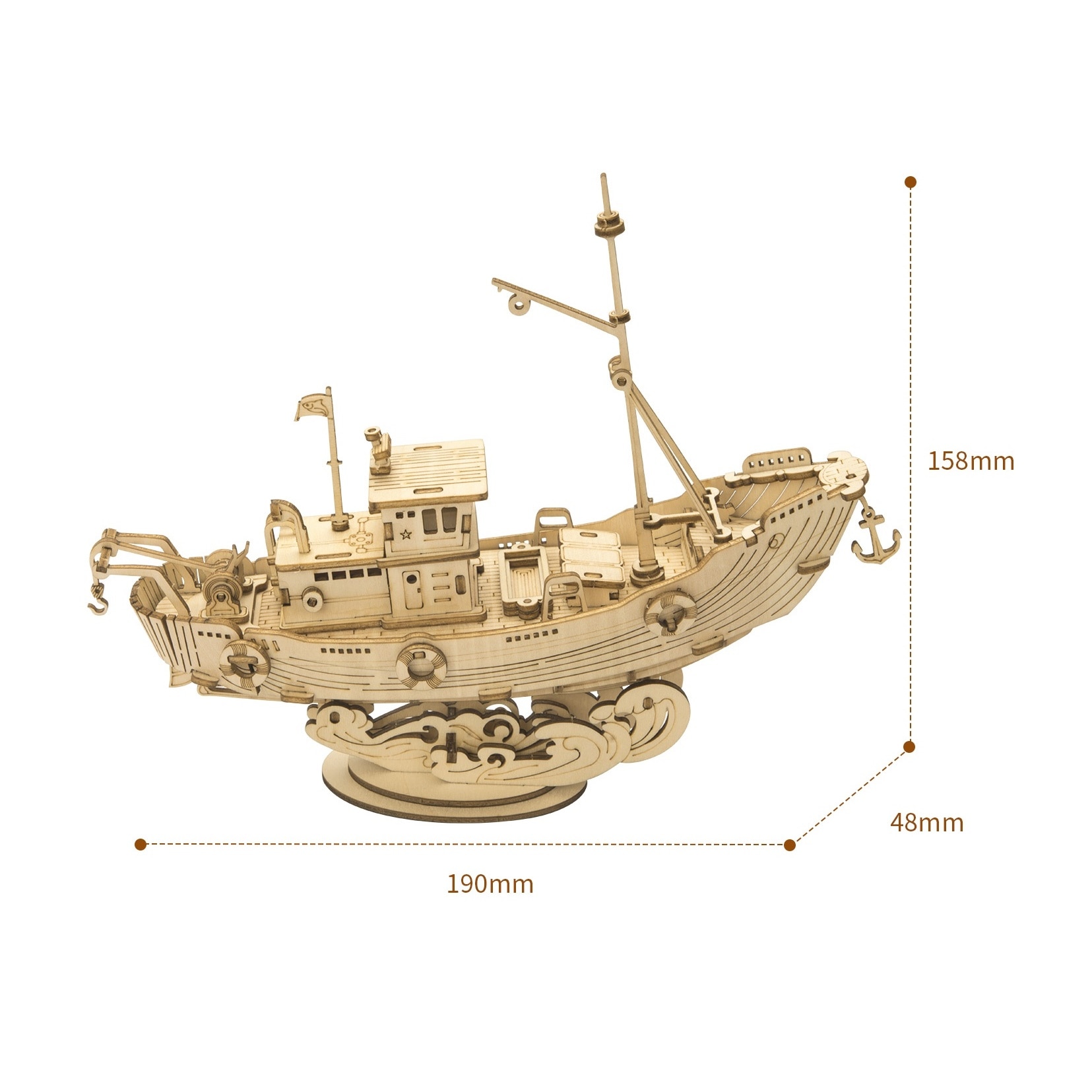 3D Wooden Boat Puzzle