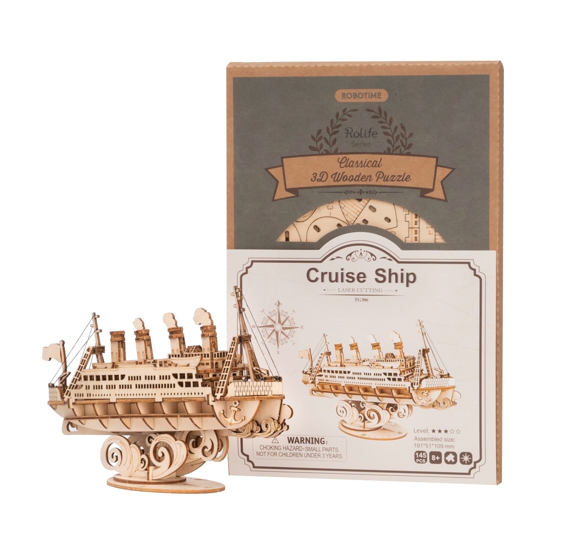 3D Wooden Boat Puzzle