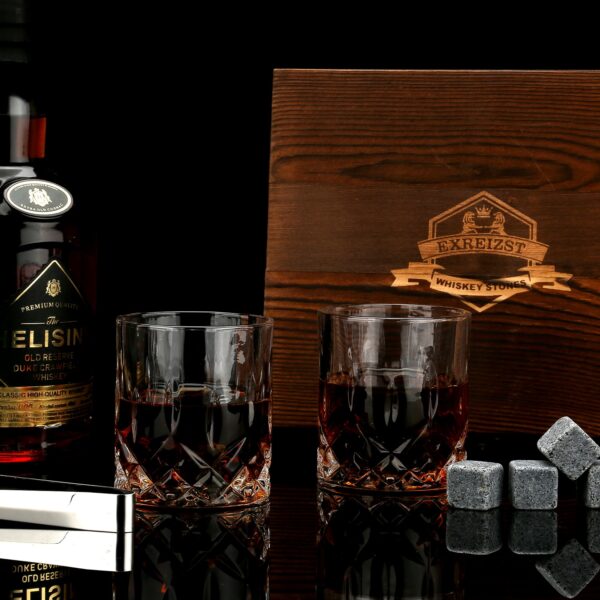 Whiskey Chilling Rocks in Wooden Box - Image 4