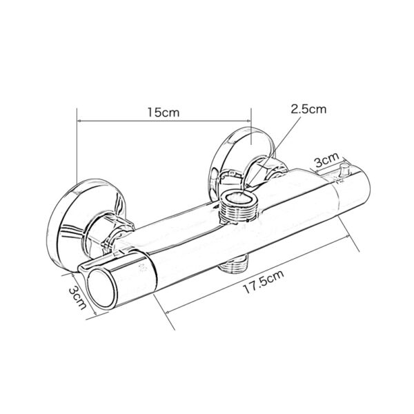 Wall Mounted Thermostatic Shower Mixer - Image 8