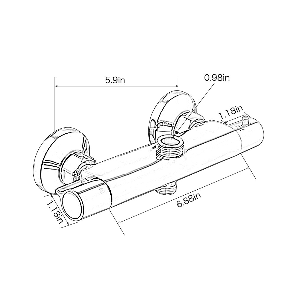 Wall Mounted Thermostatic Shower Mixer