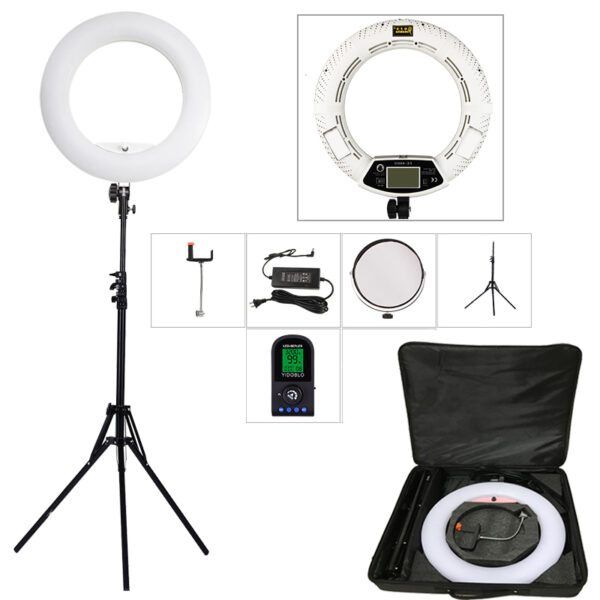 White Dimmable LED Ring Light LED Lamp, Tripod and Bag Kit