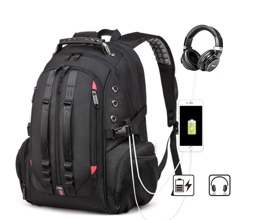 Men's 45L USB Backpack with Raincover