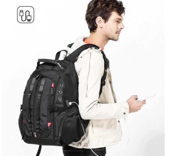 Men's 45L USB Backpack with Raincover - Image 5