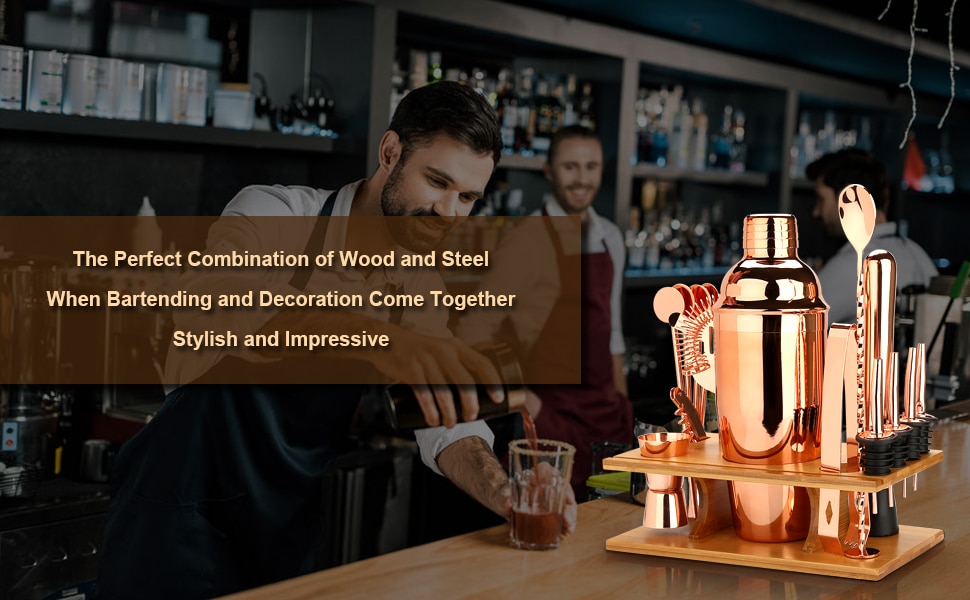 Rose Gold Cocktail Shaker Making Set