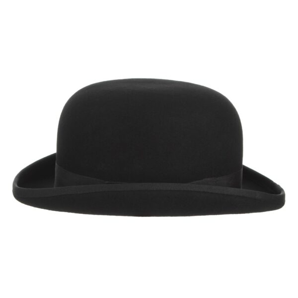 Men's Black Wool Bowler Hat - Image 4