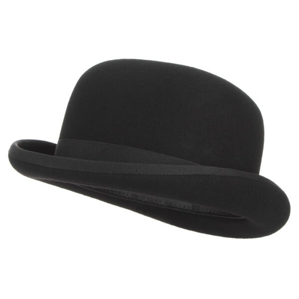 Men's Black Wool Bowler Hat