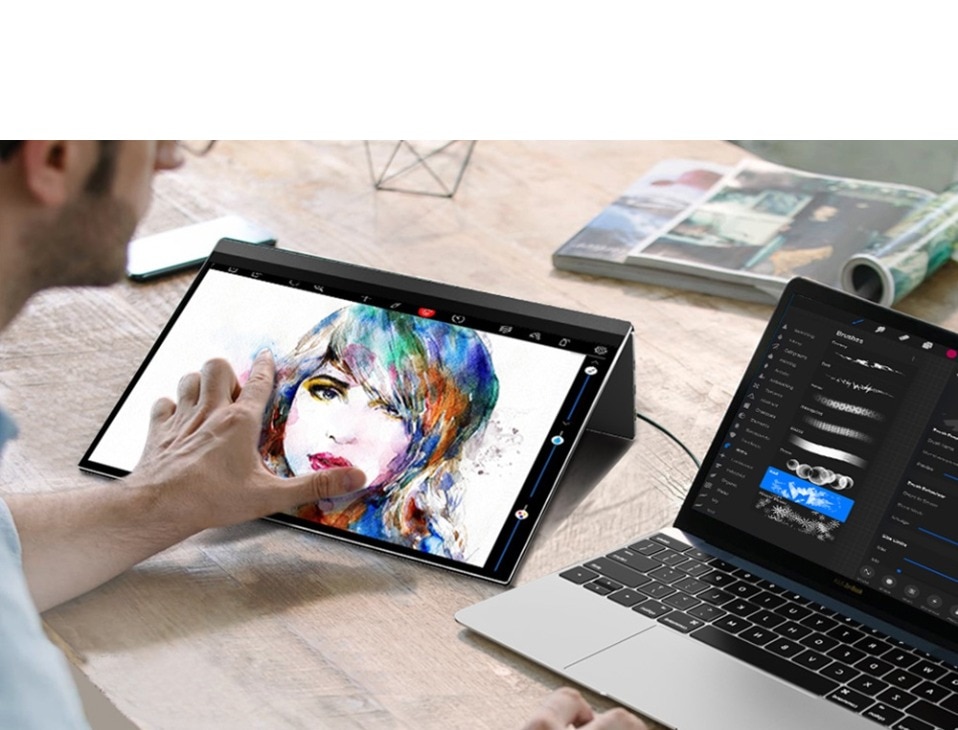 4K Portable Monitor Touchscreen