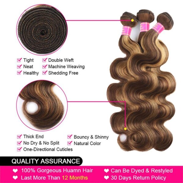 Ombre Body Wave Bundles with Closure - Image 5