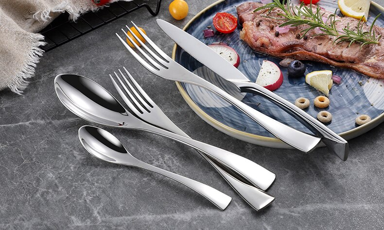 Stainless Steel Cutlery Set, 24 Pcs