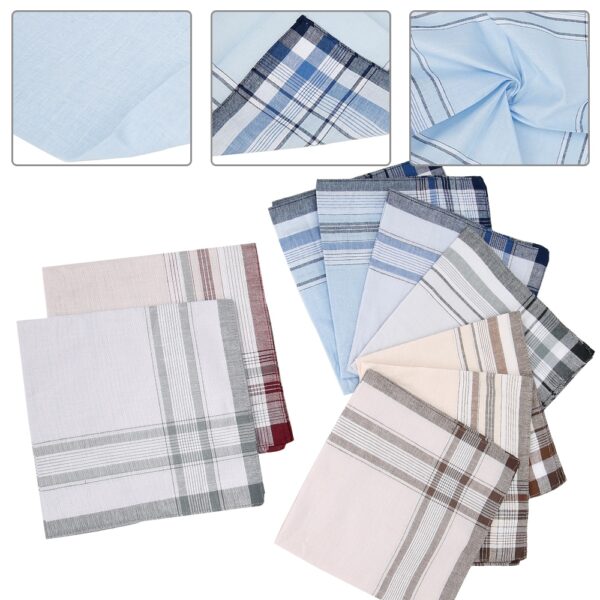 Men's Plaid Pocket Squares Set - Image 4