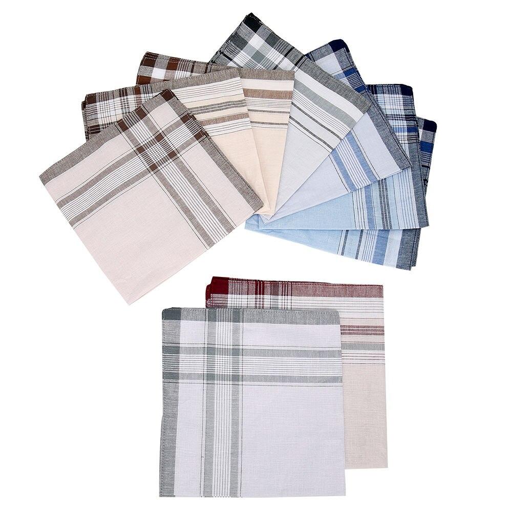 Men's Plaid Pocket Squares Set