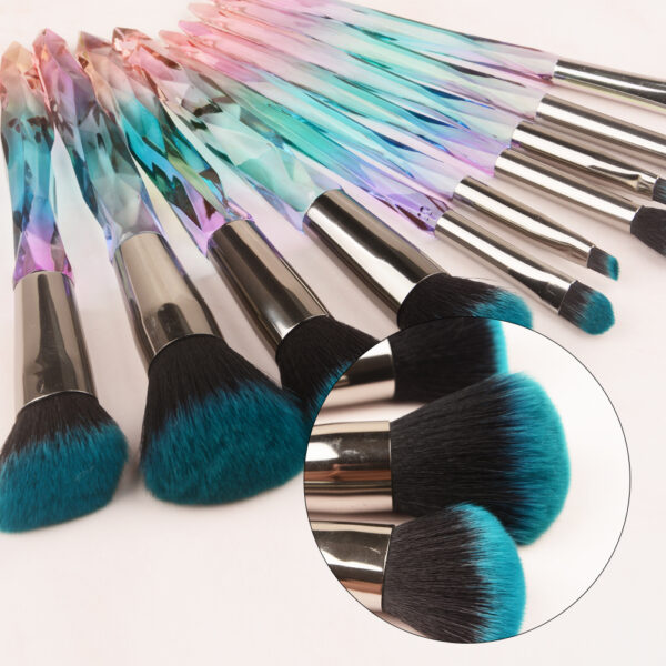 Colorful Makeup Brushes 10 pcs Set - Image 5