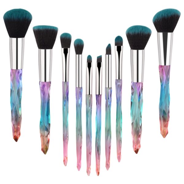 Colorful Makeup Brushes 10 pcs Set - Image 8