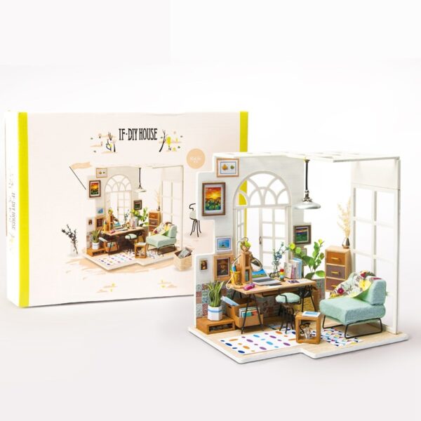 Miniature Cabinet Room DIY Doll House with Furniture - Image 8