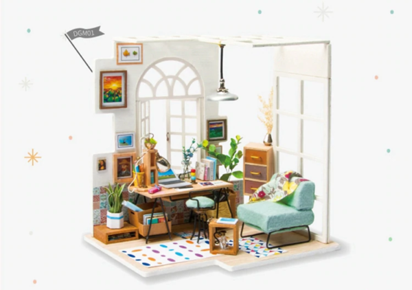 Miniature Cabinet Room DIY Doll House with Furniture