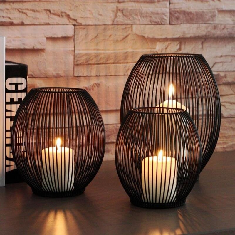 Metal Cage Style Candle Holder