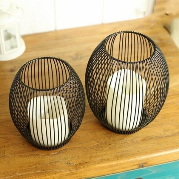 Metal Cage Style Candle Holder - Image 6