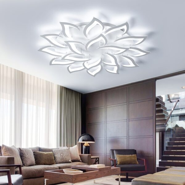 Modern Flower Shaped LED Ceiling Light - Image 4