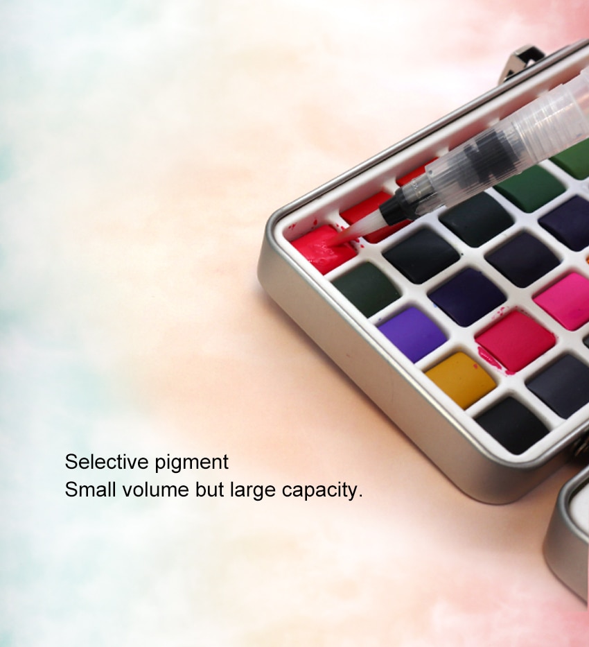 Portable Solid Watercolor Paint Set