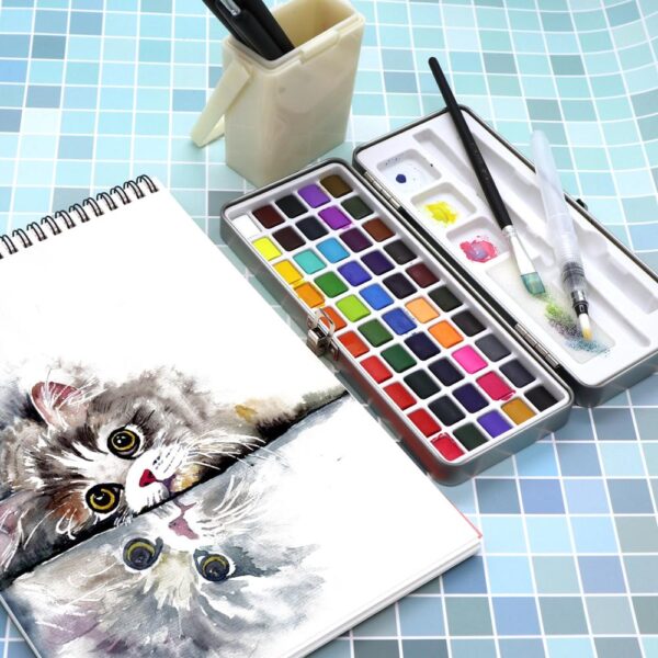 Portable Solid Watercolor Paint Set - Image 7