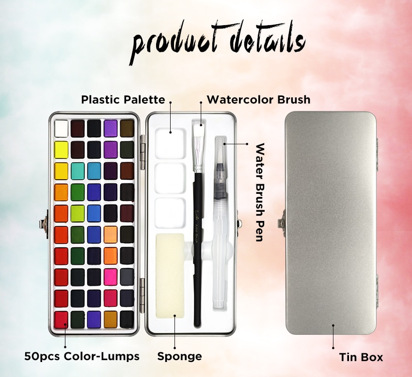 Portable Solid Watercolor Paint Set