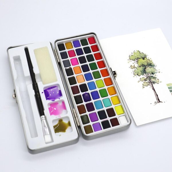 Portable Solid Watercolor Paint Set