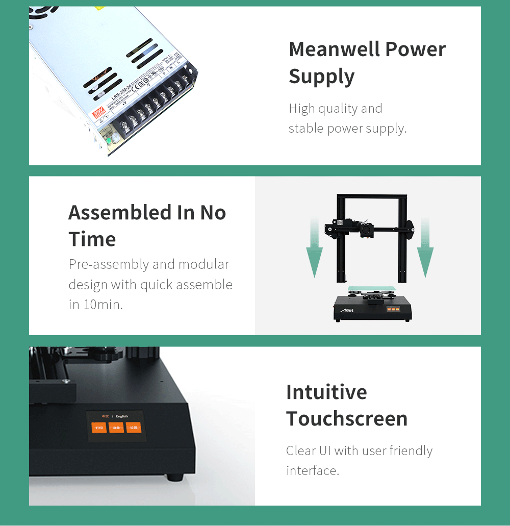 3D Printer with Larga Build Area