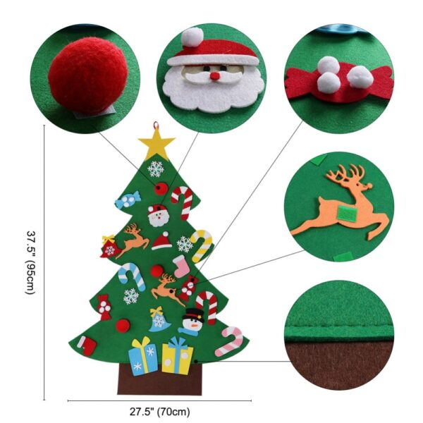 DIY Wall Hanging Felt Christmas Tree Making Kit - Image 6