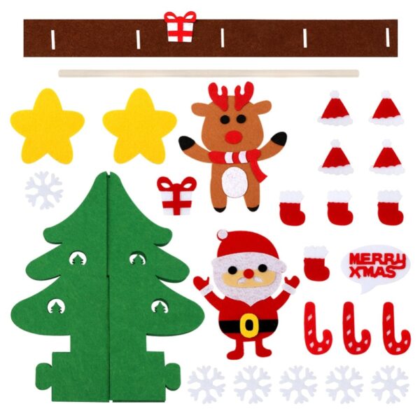 DIY Wall Hanging Felt Christmas Tree Making Kit - Image 11