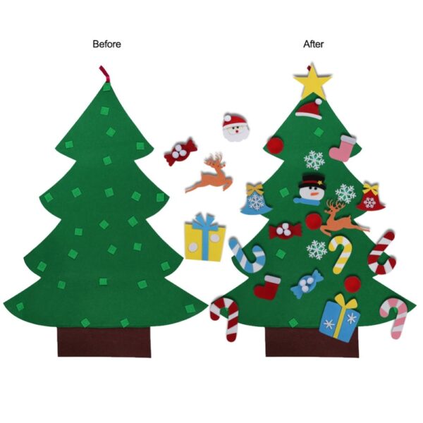 DIY Wall Hanging Felt Christmas Tree Making Kit - Image 4