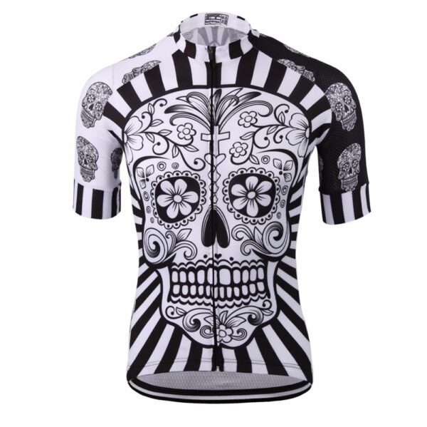 Skull Printed Quick Dry Cycling Jersey, 4 Types - Image 3