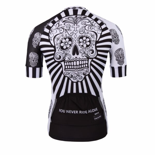 Skull Printed Quick Dry Cycling Jersey, 4 Types - Image 4