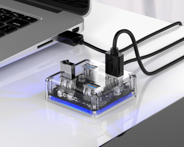 Compact Transparent 4-USB Hub - Image 3