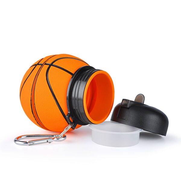 Foldable Football / Basketball / Tennis Leakproof Silica Gel Kid's Water Bottle - Image 5