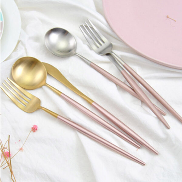 Colorful Stainless Steel Dinnerware Sets - Image 8